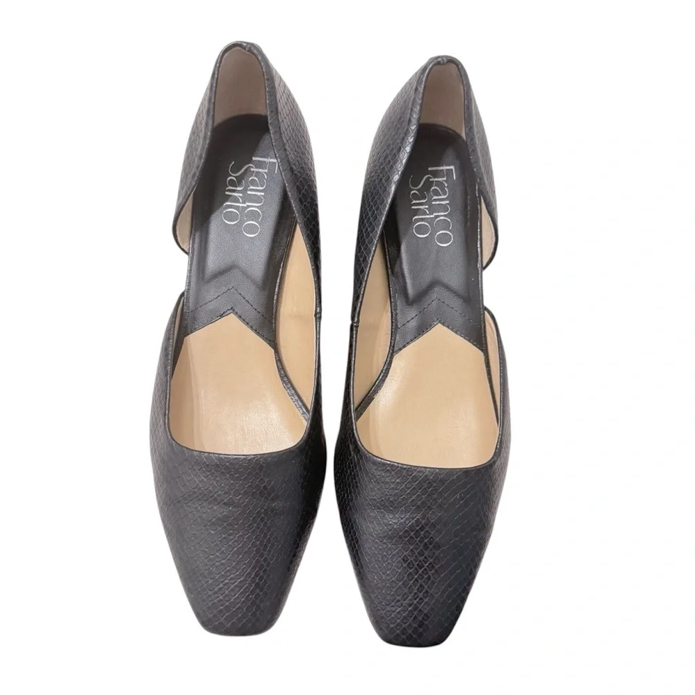 Franco‎ Sarto Citrus Snake Embossed Pump | Black Size 5.5